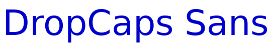 DropCaps Sans font